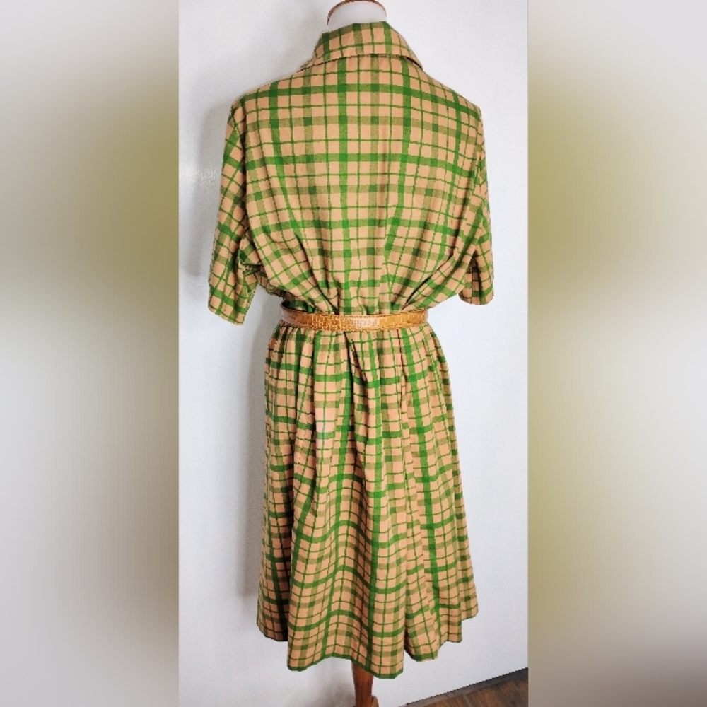 VINTAGE WINDOWPANE DRESS - Picture 3 of 5